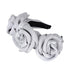 Serre-tête triple roses en satin Scarlett